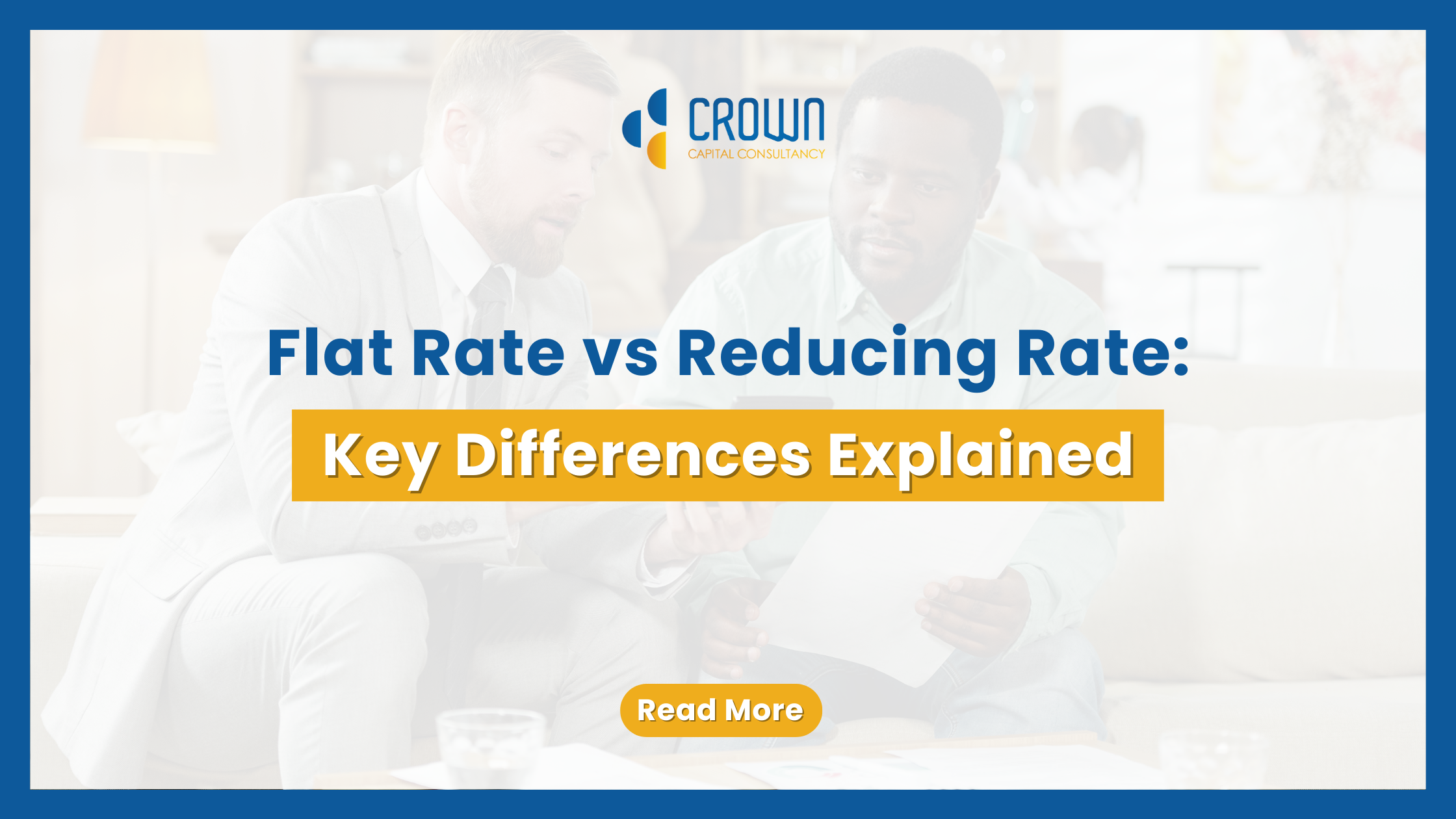 Flat Rate vs Reducing Rate: Key Differences Explained — text-based blog header image.